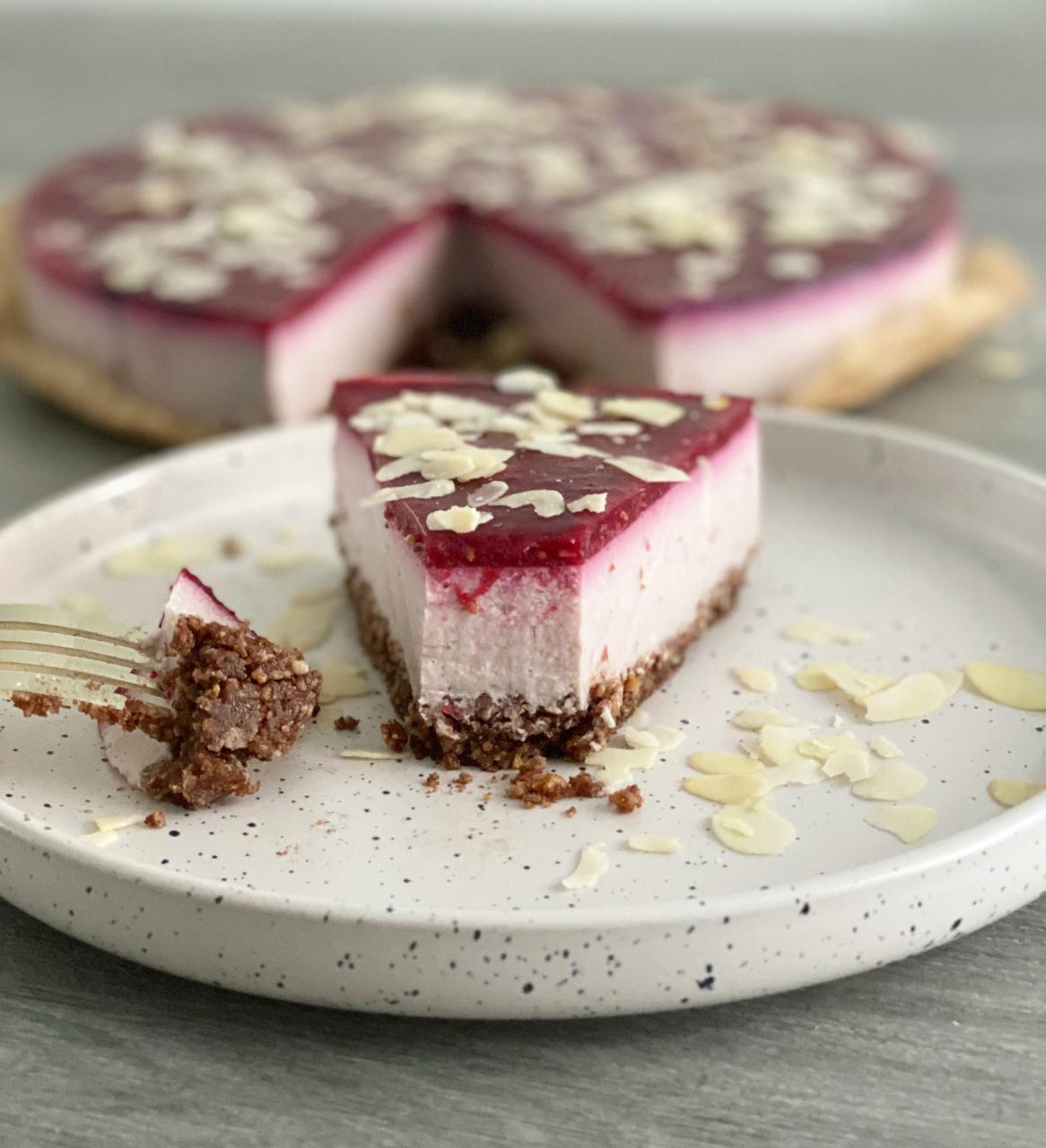 Cheesecake recept met frambozen (no-bake) - Helle Detavernier