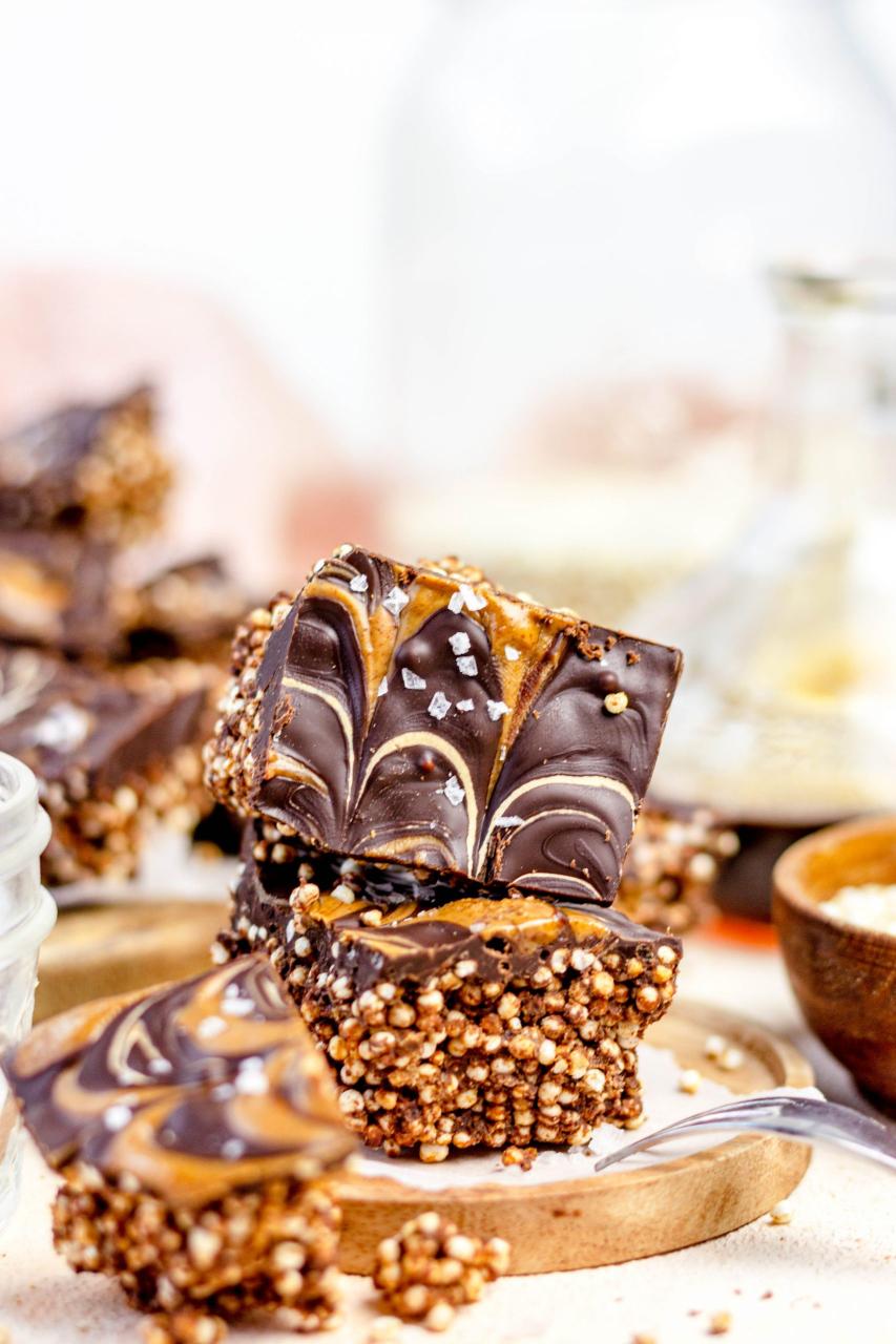 Gezonde chocolade caramel quinoa bites, glutenvrij & vegan - Food by Sann